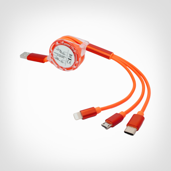 一拖三伸縮數據線