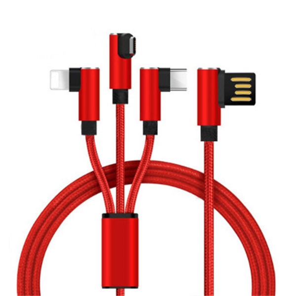 一拖三彎頭數據線